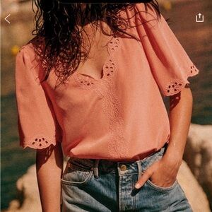 Sézane Francia silk blouse size 2